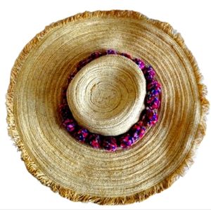 San Diego Hat Straw Beach Hat Audra Pom Pom